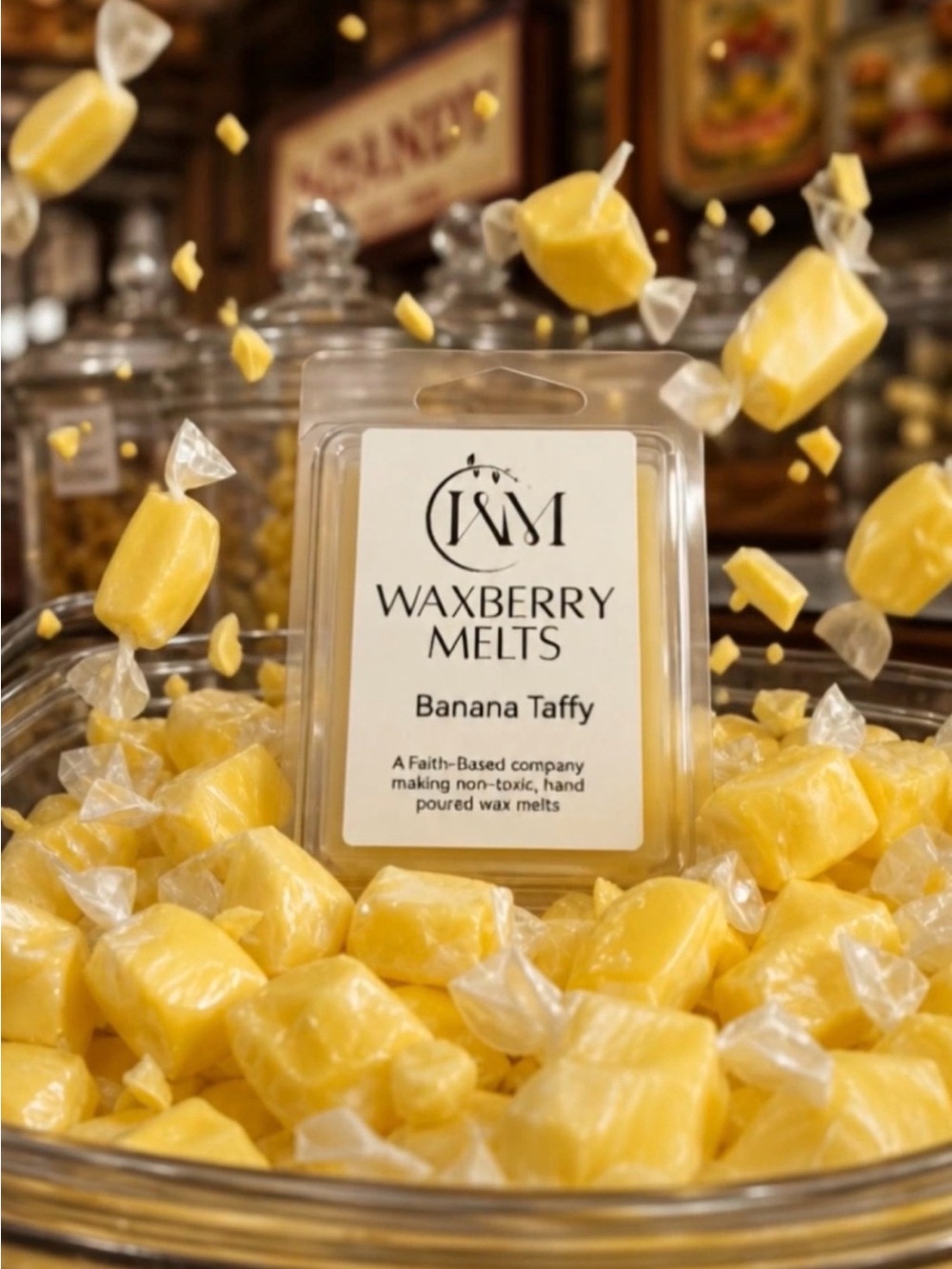Hand Crafted Banana Taffy Scented Wax Melts